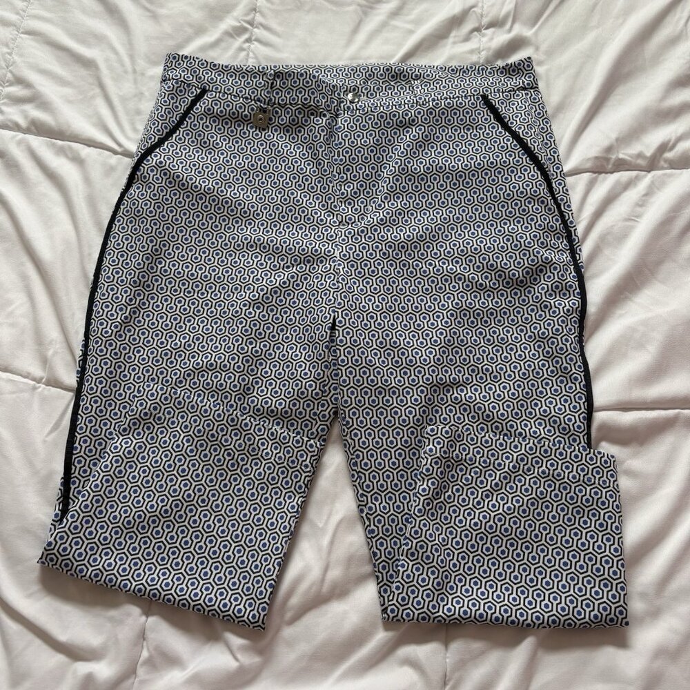 Rohnisch Golf Capri Pants Womens Blue White‎ Pockets Lightweight Pockets